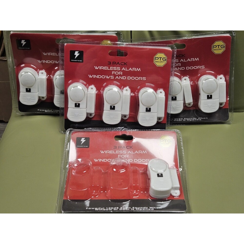 Security 3 Pack Wireless Alarm for Windows Doors 120dB Siren 3 NEW Packs 1Extra